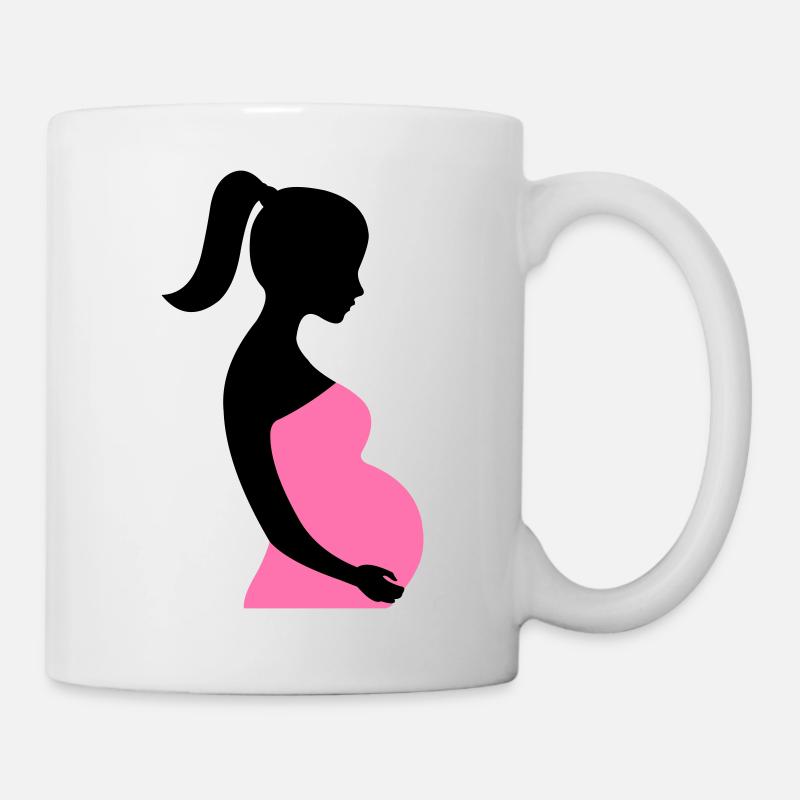 Schwangere Silhouette - Tasse - Weiß