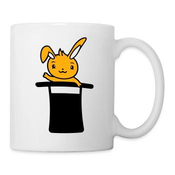 Lapin Sorcier Chapeau Haut de Forme Enfant Bébé Sorcier Mignon - Mug blanc - blanc - Droite