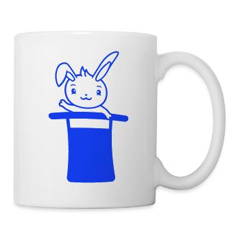 Lapin Sorcier Chapeau Haut de Forme Enfant Bébé Sorcier Mignon - Mug blanc - blanc - Droite
