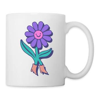 Happy Flower Cartoon - Mug - white - Right