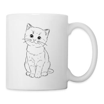 Shy kitten - Mug - white - Right