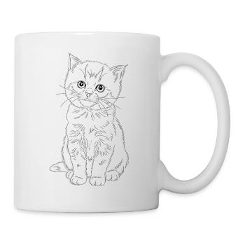 Shy kitten - Mug - white - Right
