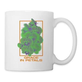 Grace in Petals - Floral Art - Tasse - Weiß - Rechts