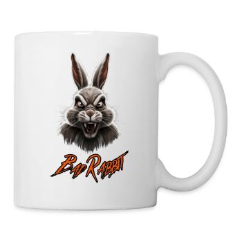 Bad Rabbit - cooles lustiges Hasen Fun Motiv - Tasse - Weiß - Rechts