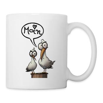 Bas Mouette Allemande Moin Disant Amoureux de la Mer du Nord - Mug blanc - blanc - Droite