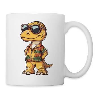 Dinosaur brontosaurus summer - Mug - white - Right