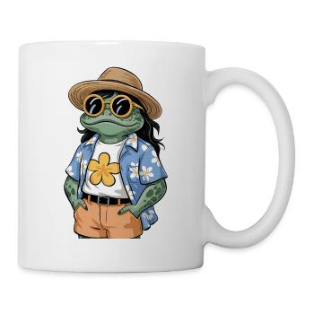 Lustiger Sommerfrosch - Tasse - Weiß - Rechts