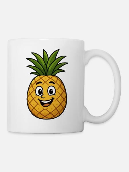 ananas comic - Tasse - Weiß