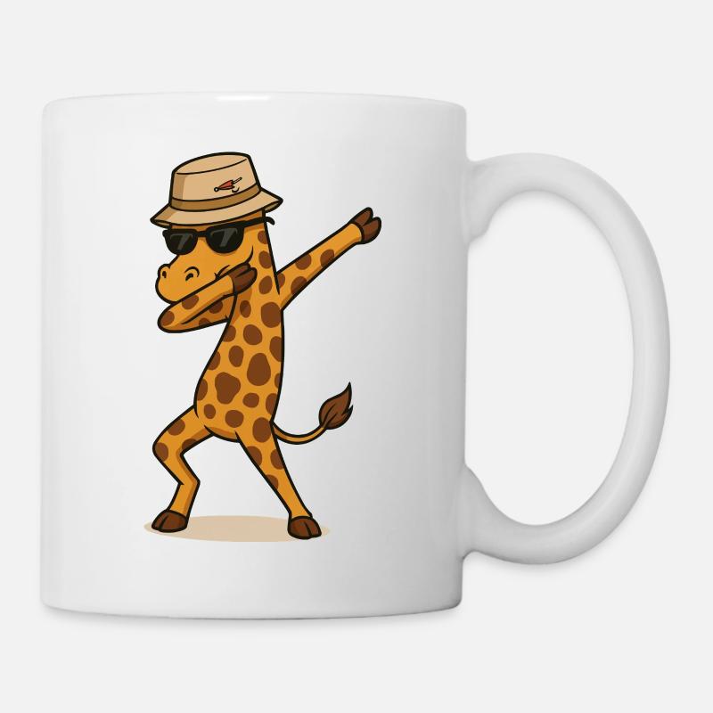 giraffe dabbing 2 - Tasse - Weiß