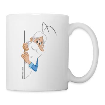 Hello Maestro Schaut Um Die Ecke - Tasse - Weiß - Rechts