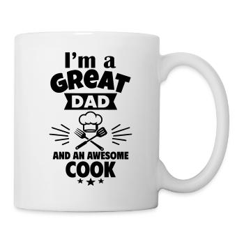 Je suis un bon père et un grand cuisinier - Mug blanc - blanc - Droite