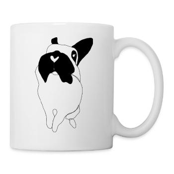 Neugieriges Kaninchen - Tasse - Weiß - Rechts