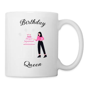Reine d’anniversaire - Mug blanc - blanc - Droite