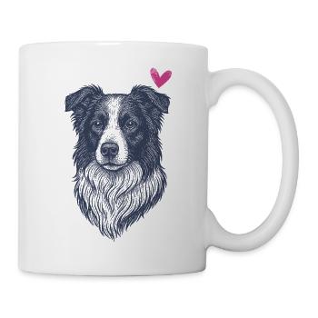 Border Collie – Smart, Fast & Tireless - Mug - white - Right