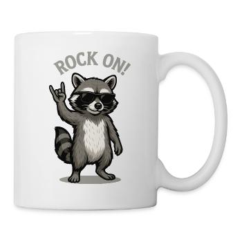 Rock Music – Raccoon - Mug - white - Right