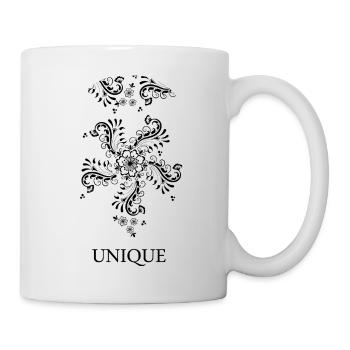 Floral Echo – Botanical Grace in Lines - Mug - white - Right