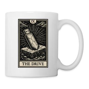 The Drive – Datahoarder USB Tarot Card - Mug - white - Right