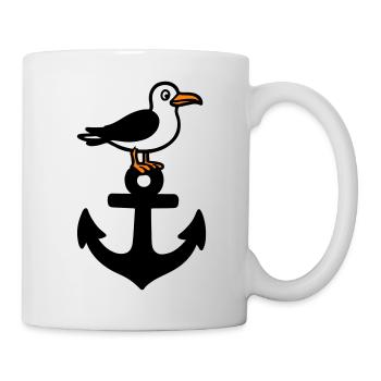 Anker Möwe Hafen - Mug - white - Right