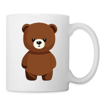 Karikatur Bär - Tasse - Weiß - Rechts