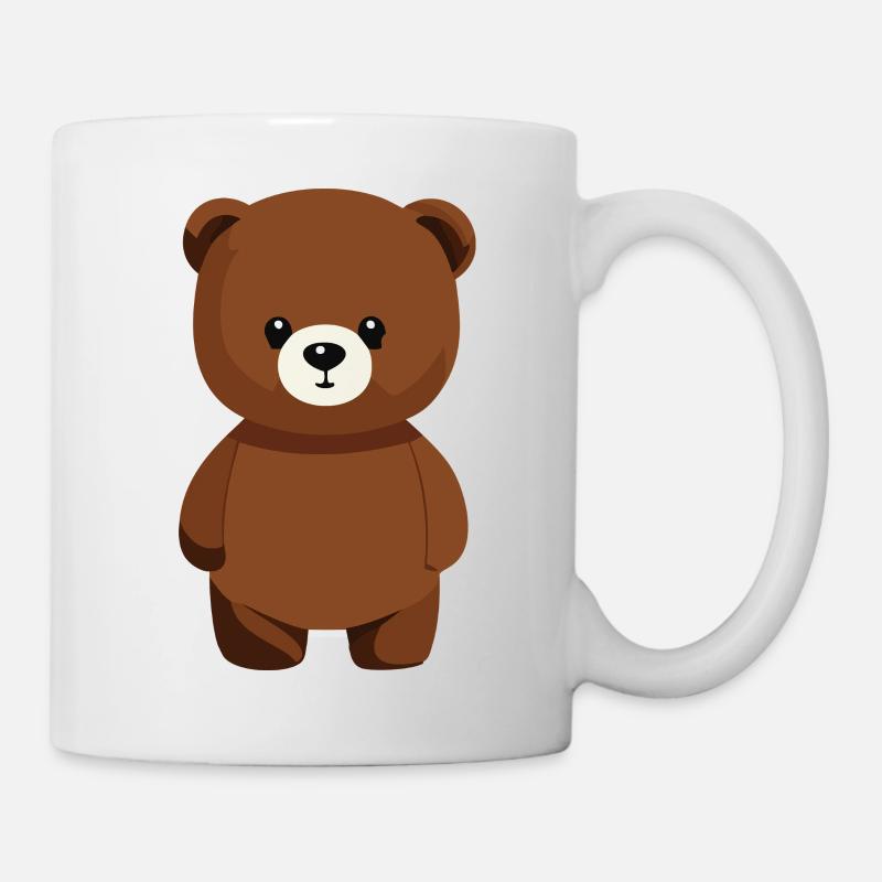 Karikatur Bär - Tasse - Weiß