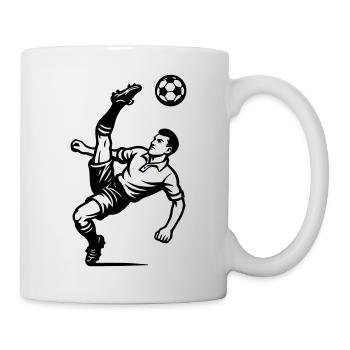 Footballeur aérien - Mug blanc - blanc - Droite