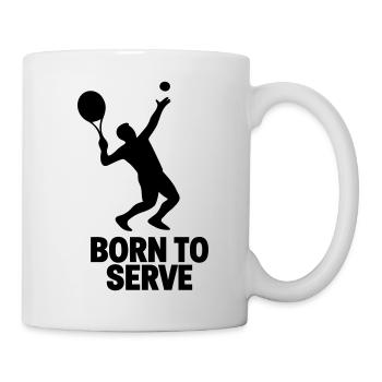 Geboren, um Tennis zu dienen Tennis Tennismann - Tasse - Weiß - Rechts