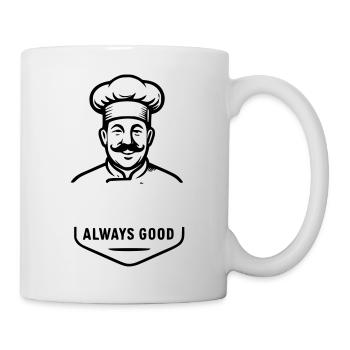 Koch immer gut - Nachname Vorname - Tasse - Weiß - Rechts