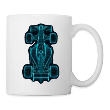 Futuristic Racing Car Design Blue - Mug - white - Right