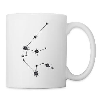 Aquarius Star Constellation Zodiac Sign Black Gray - Mug - white - Right