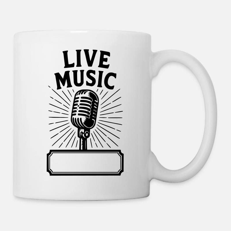 Live-Musik Mikro - Tasse - Weiß