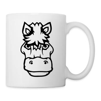 Pferd Süß Pony Fohlen Pferdemädchen Niedlich Comic - Tasse - Weiß - Rechts