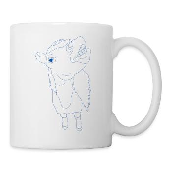 Drôle de cheval avec la gueule ouverte - Mug blanc - blanc - Droite