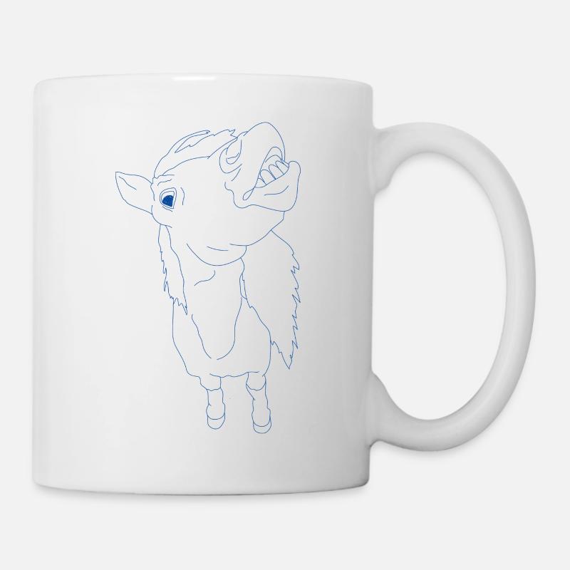 Lustiges Pferd mit offenem Maul - Tasse - Weiß