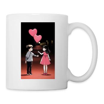 Cœurs Délivrance de l’amitié - Mug blanc - blanc - Droite