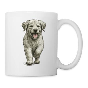 "Kleine Fellnase" - Welpe Golden Retriever - Tasse - Weiß - Rechts