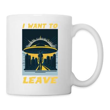 I Want To Leave Humour Burn Out et Évasion - Mug blanc - blanc - Droite