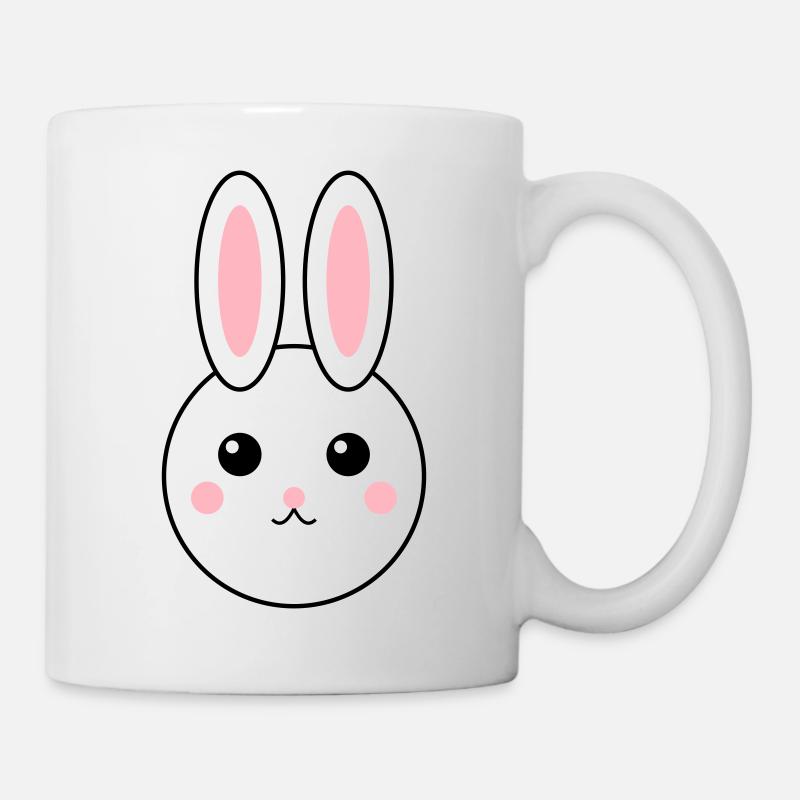 Conception de lapin abstrait coloré - Mug blanc - blanc