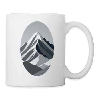 Abstract Mountains with Contrasts of Greys - Mug - white - Right