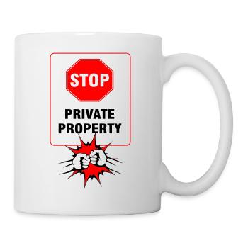Private Property Signage - Mug - white - Right