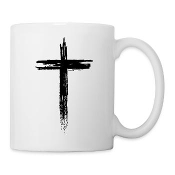 Kreuz - Tasse - Weiß - Rechts
