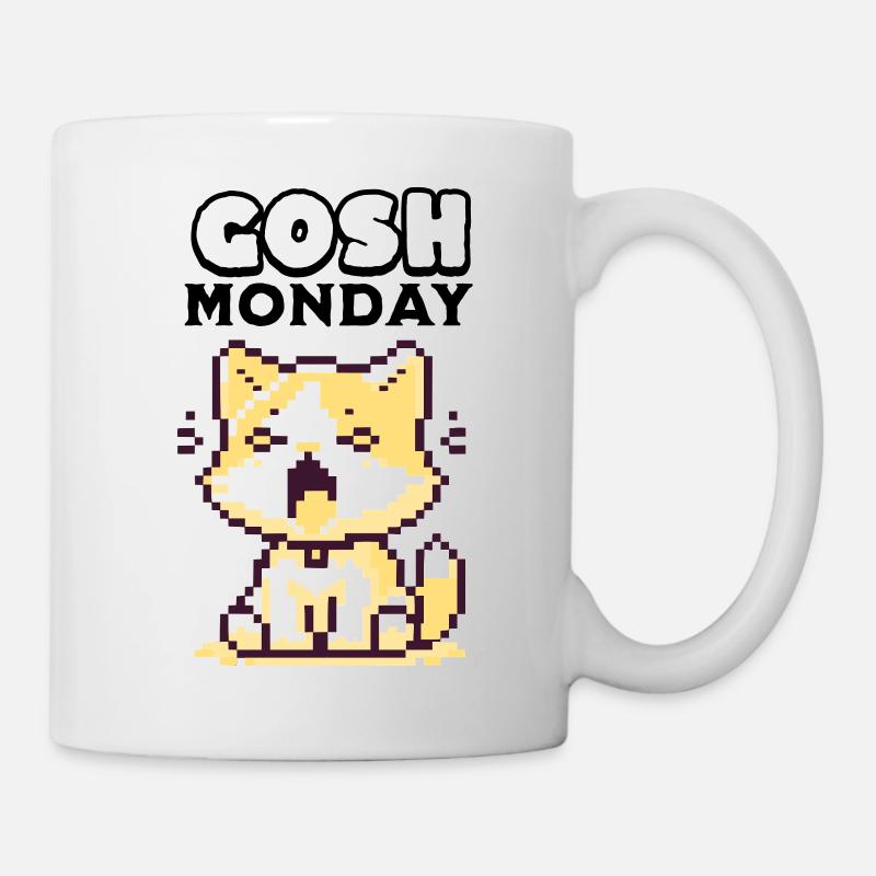 Pixel Art Cute Shiba Inu - Mug - white