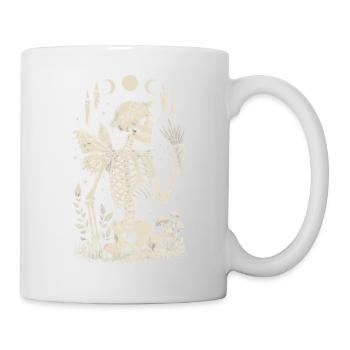 Gothic Skelett Fee mit Mondphasen - Tasse - Weiß - Rechts