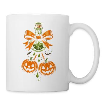 Halloween Zaubertrank mit Kürbissen - Tasse - Weiß - Rechts