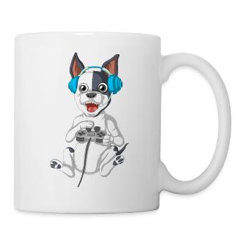 Cute French Bulldog Gamer Funny Video Game Dog - Mug - white - Right