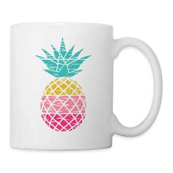 Retro Pineapple Tropical Summer Vibes Fruit - Mug - white - Right