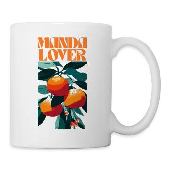 Mandarinen und Laub Illustration - Tasse - Weiß - Rechts
