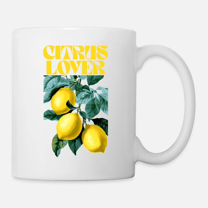 Citrus Lover Botanical Design - Mug - white