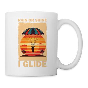 Sonnenuntergang mit Paraglider - Tasse - Weiß - Rechts
