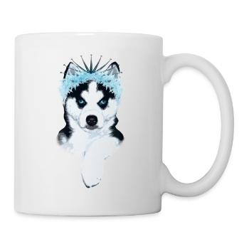 Eisprinzessin - Husky mit Krone  - Mug - white - Right