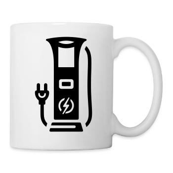 Charging station electromobility symbol electricity - Mug - white - Right